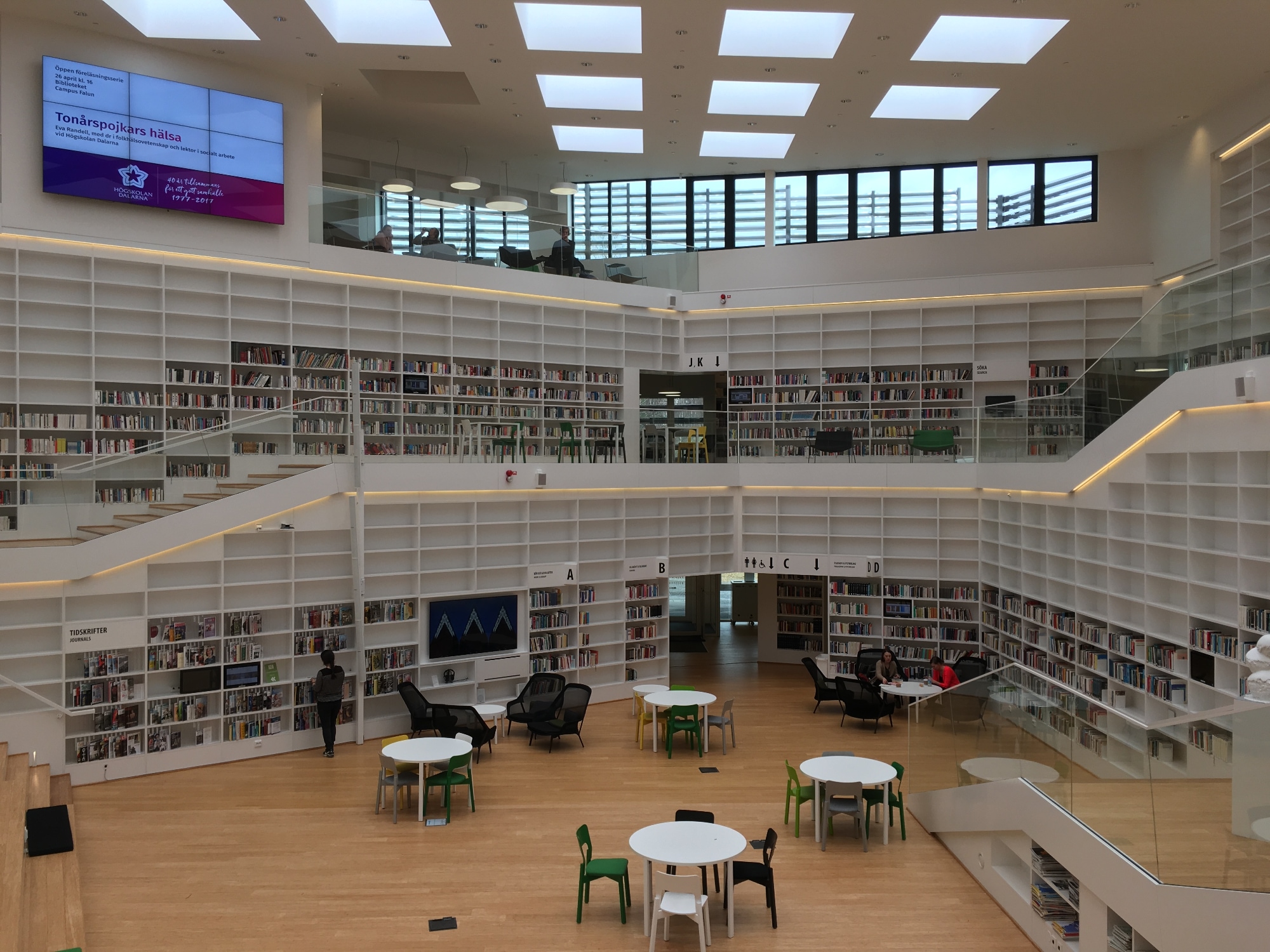 A photo taken in the Dalarna Media Library in Falun.