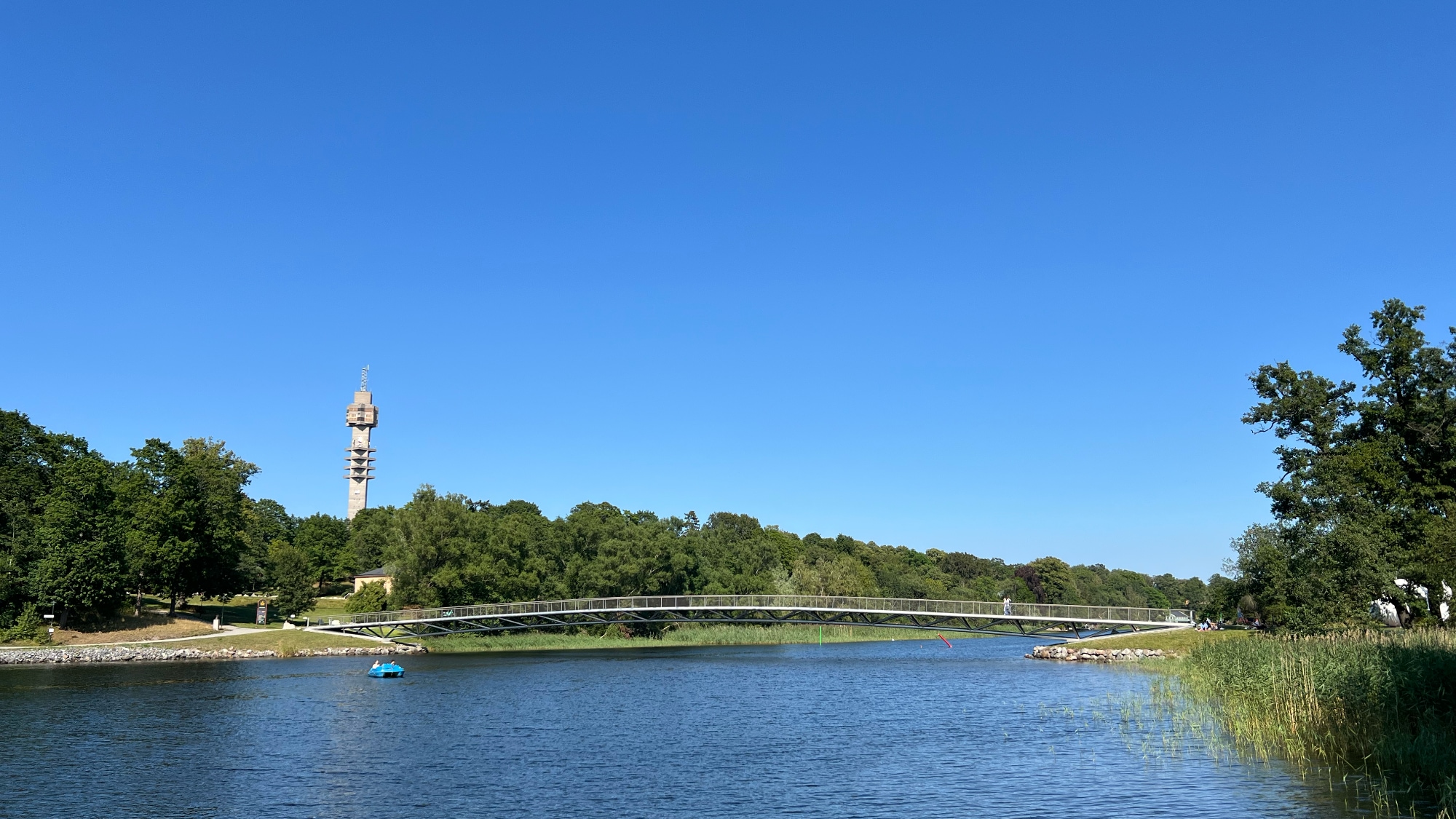 A photo taken at Folke Bernadottes bro in Djurgården in Stockholm.