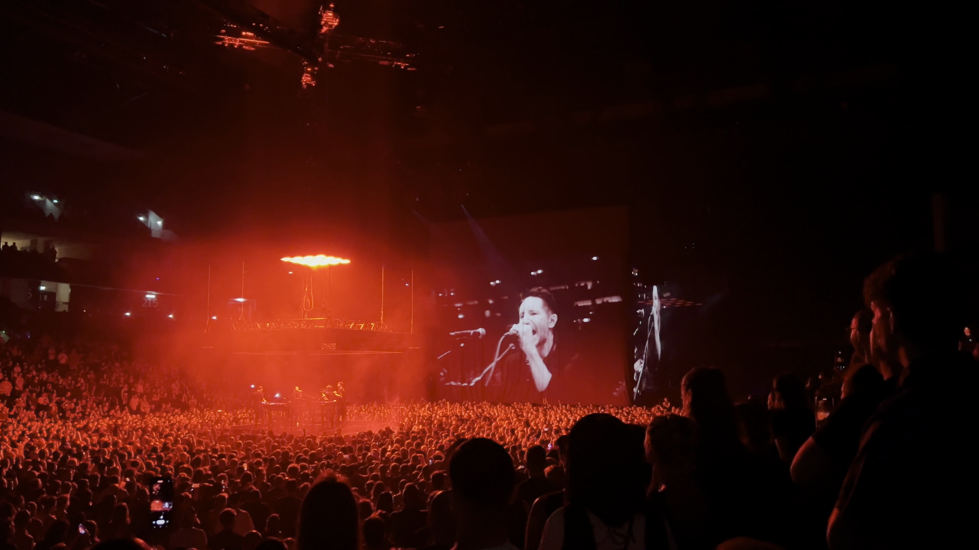 A photo taken at the Nine Inch Nails concert on 2025-07-01 in the Uber Arena in Berlin.