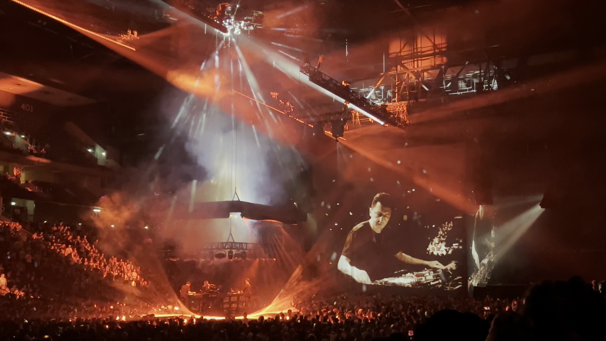 A photo taken at the Nine Inch Nails concert on 2025-07-01 in the Uber Arena in Berlin.